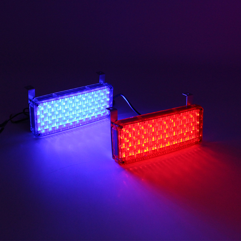 汽车货车高亮岗亭警灯爆闪灯 led红蓝报警灯 汽车中网爆闪灯 警示灯