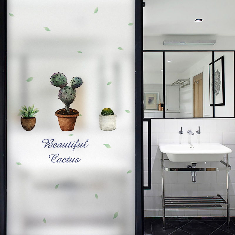 玻璃贴纸装饰客厅磨砂玻璃贴膜透光不透明