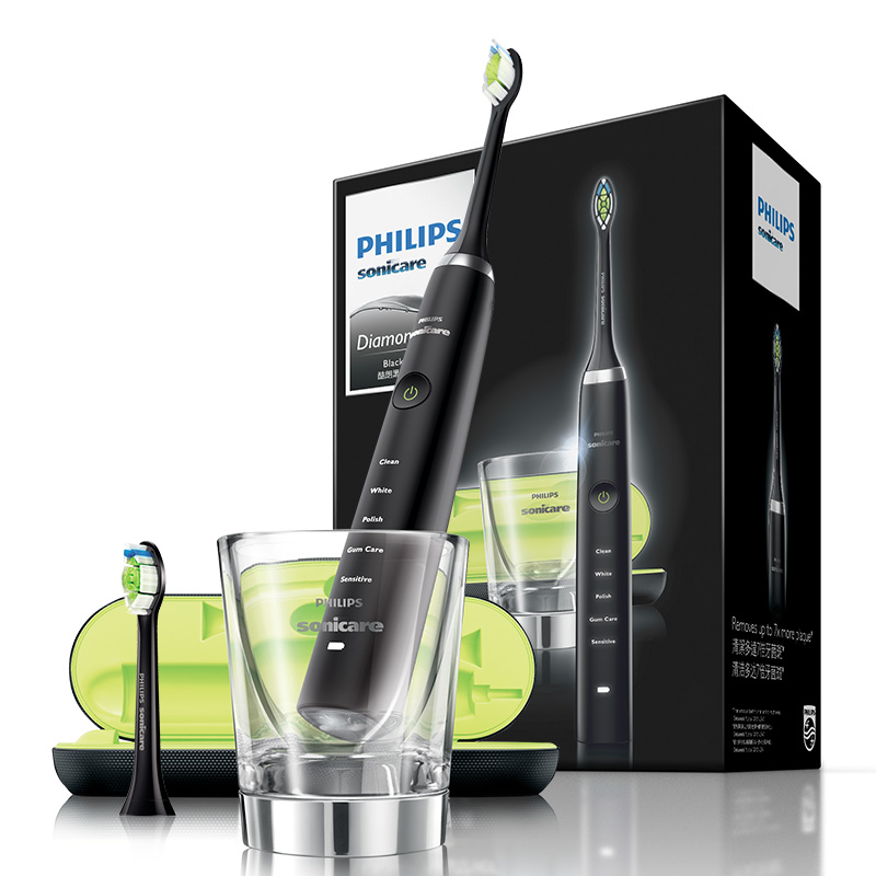 618预售飞利浦philips电动牙刷成人声波震动钻石系列自带刷头2充电
