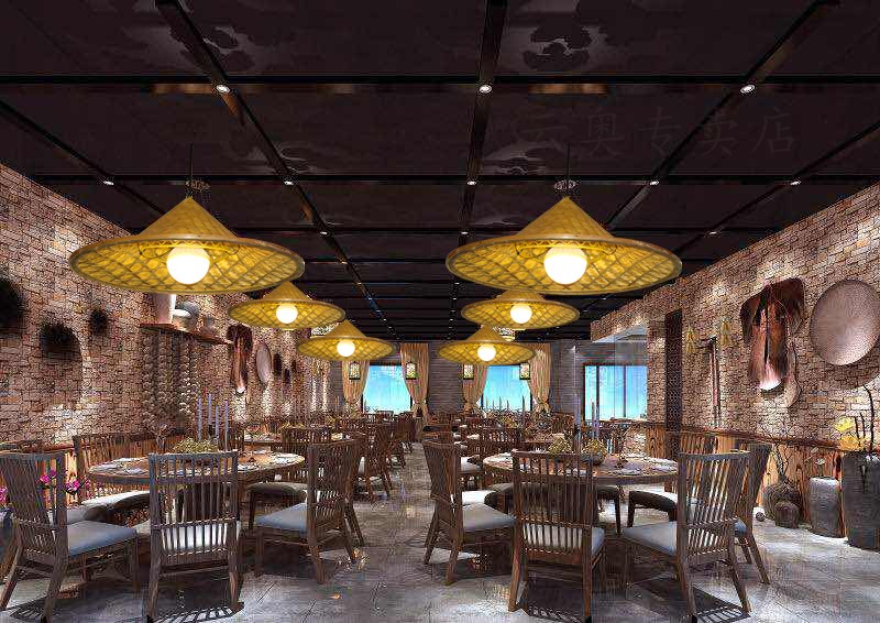 定制定做仿古灯竹艺吊灯竹编草帽斗笠帽斗笠灯餐厅包间包房农家乐灯罩