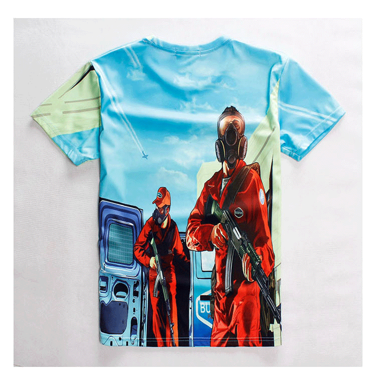 2016夏季创意卡通反恐精英圆领修身短袖t恤情侣半袖t恤 1890 l