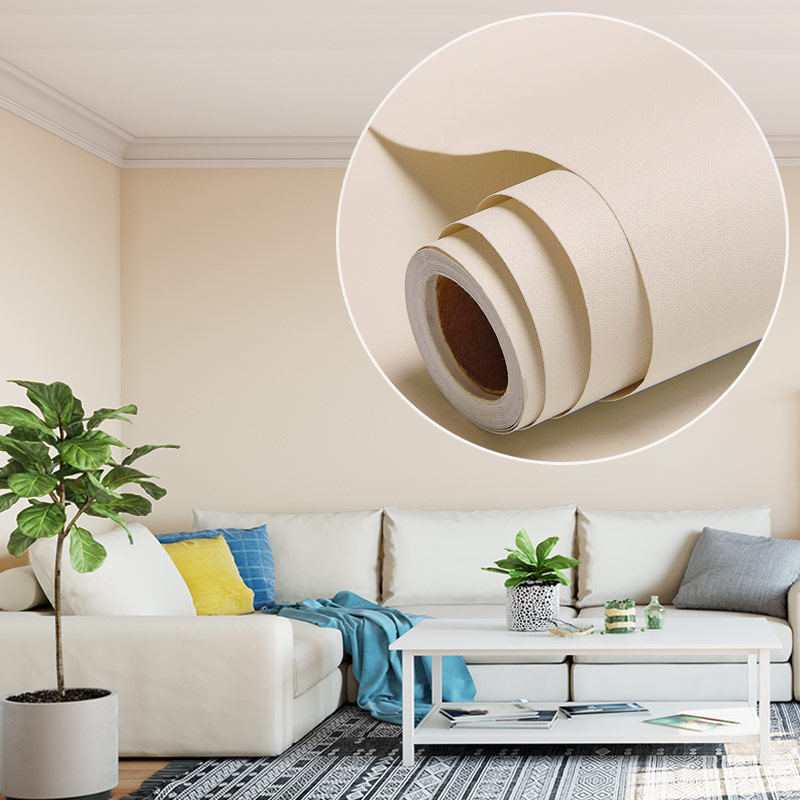 富居墙纸自粘墙贴 客厅卧室温馨素色墙贴纸寝室自粘壁纸家具翻新贴 60