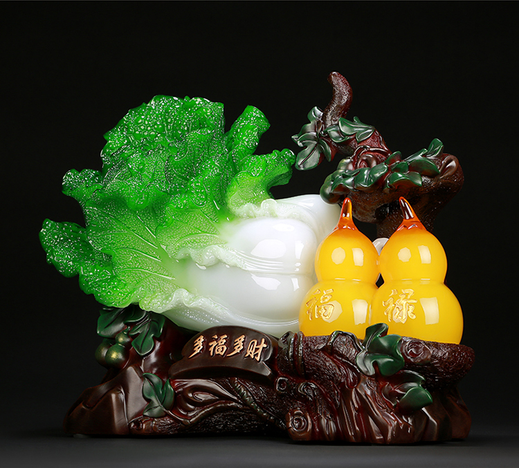 新款 多福多财百财如意葫芦摆件 家居店铺开业装饰礼品 小号多福多财