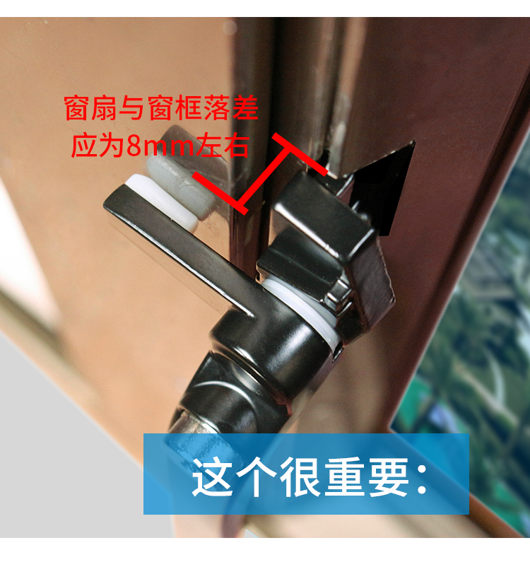 执手推拉窗户把手拉手平开窗锁扣外开窗把手外推窗户拉手锁卡扣深灰色