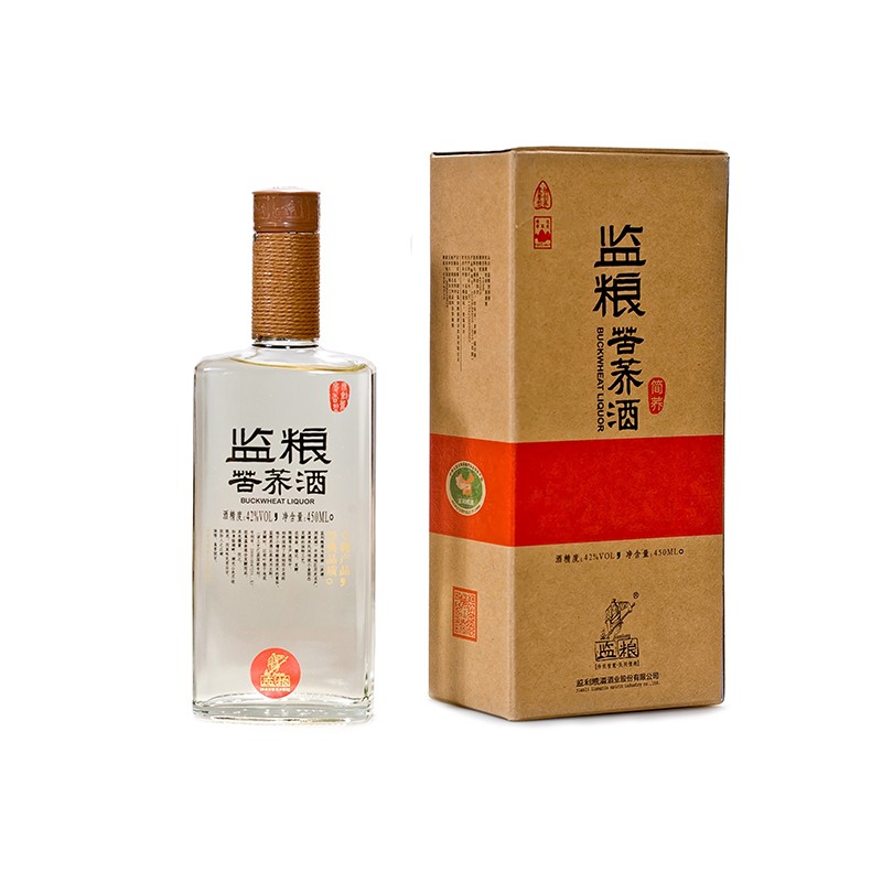 监粮苦荞酒简装 42度450mll荞麦香型白酒