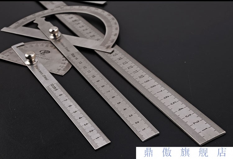 角度尺双臂不锈钢角度规180度人体关节测尺量角器角度尺 加厚80*120