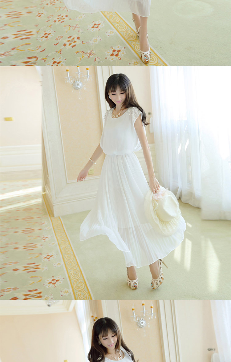 卡微娅2016夏季新款大码女装波西米亚长裙海边度假沙滩裙仙女雪纺