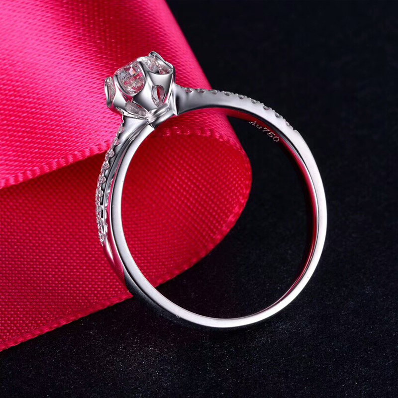 50分显钻六爪爪镶钻石戒指 结婚钻戒时尚女戒送爱人(定制) 钻石戒托