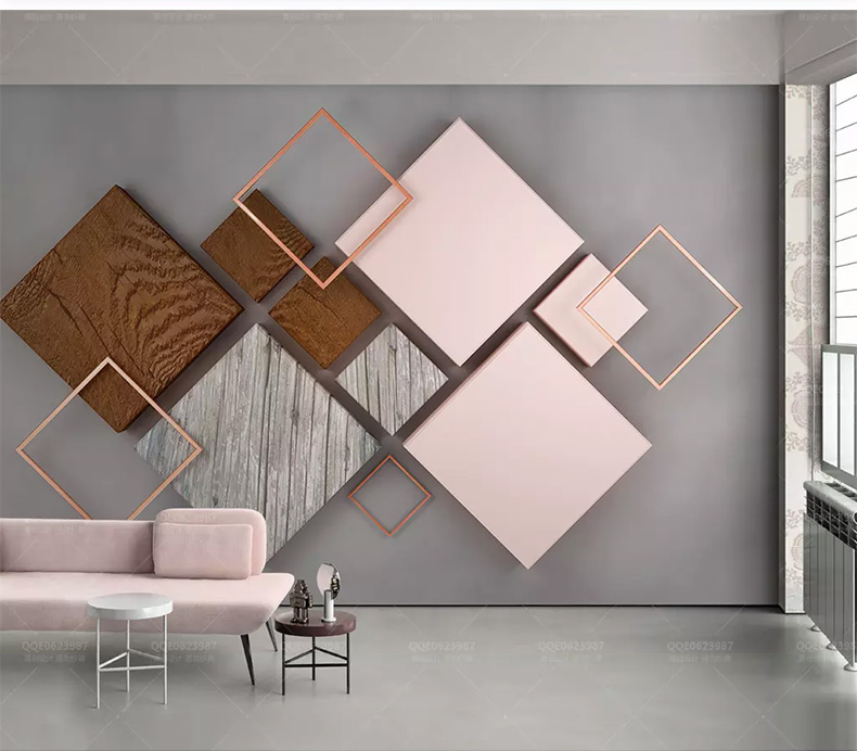 多美莱3d北欧麋鹿电视背景墙壁纸5d立体客厅卧室简约现代装饰墙纸8d