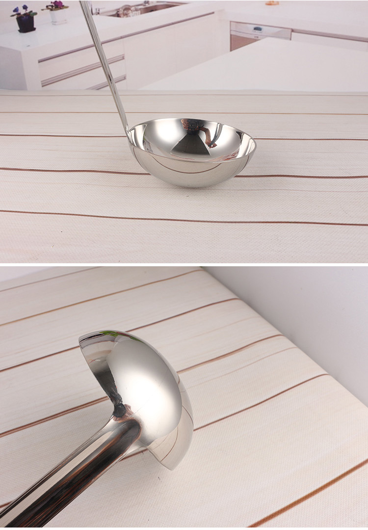 加厚一体成型不锈钢带钩汤勺长柄汤勺打酒勺酒提子带钩汤壳安士勺