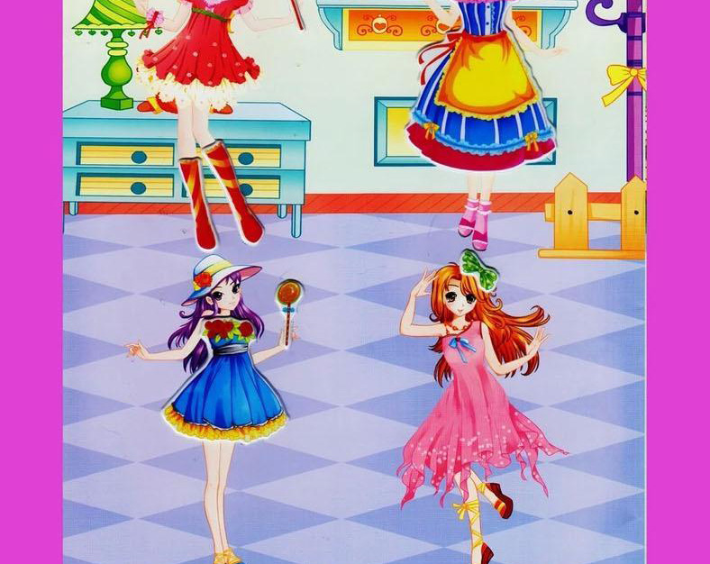 小笨熊3d公主泡泡贴撕不烂可以反复贴套装塑封4册