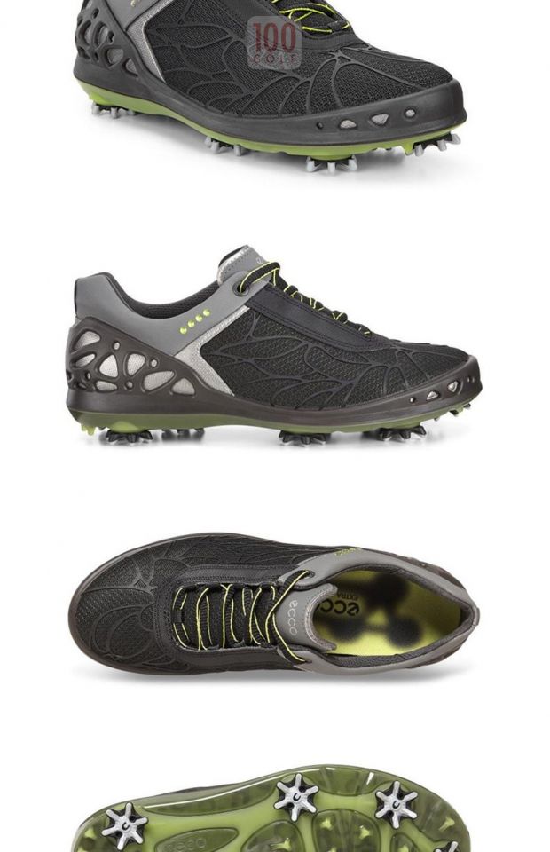 ecco高尔夫球鞋女士高尔夫网式系列高尔夫鞋新品golf鞋新品00001黑色