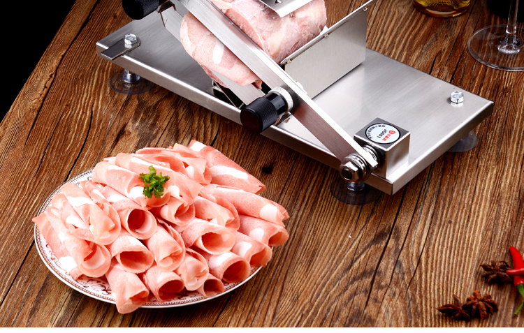 家用羊肉切片机涮火锅小型不锈钢手动羊肉卷肥牛冻肉切肉机切片机