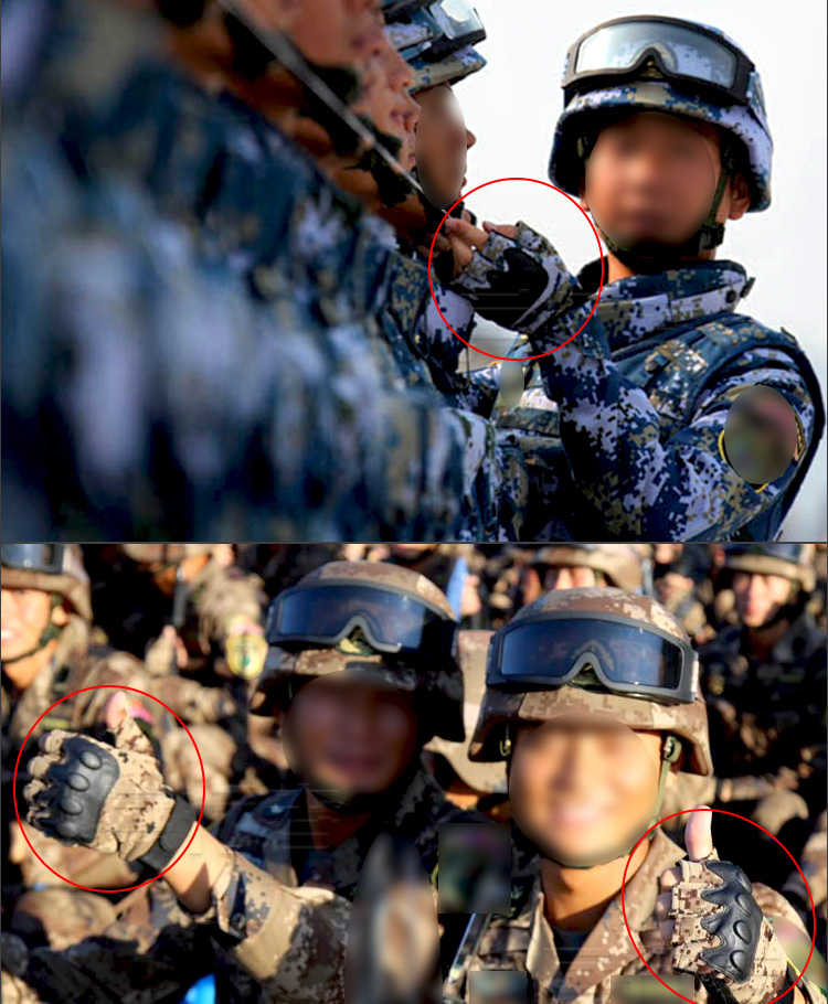 兵行者建军90周年朱日和阅兵战术手套 户外男半指迷彩手套 耐磨防滑