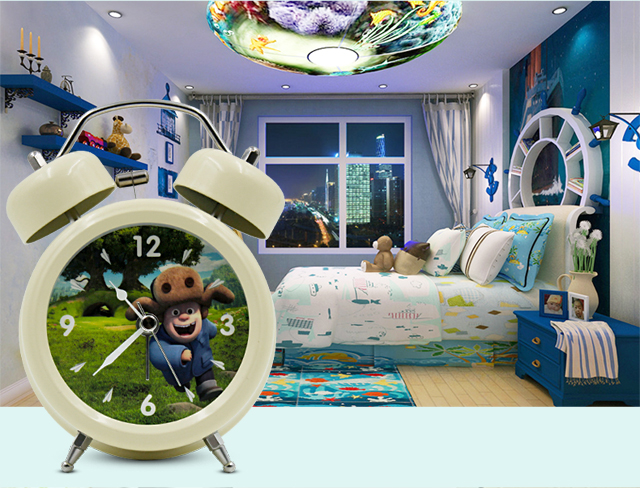 txl闹钟 儿童创意卡通熊熊乐园光头强夜光个性3寸打铃钟【图片 价格