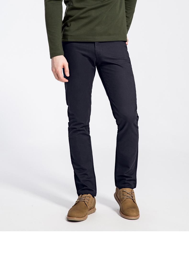 骆驼牌男装 休闲裤男修身直筒微弹韩版薄款商务小西长裤 卡其 36_ 2