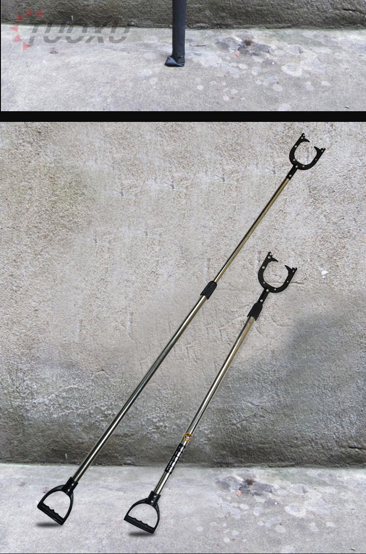 防暴脚叉伸缩防暴抓捕器材保安巡逻执勤不锈钢防暴装备校园保安保卫