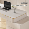 ZUOKEZUOJIA slate desk cream style pure white with cabinet integrated light luxury modern small apartment study desk office computer desk pure white slate desk with cabinet 100