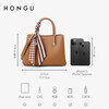 Honggu Women's Bag Shoulder Bag Women's Handbag Cowhide Crossbody Bag Silk Scarf Matching Princess Diana Bag New Year's Birthday Gift