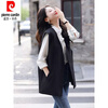 Pierre Cardin 24 years new style French style suit vest women's early spring loose suit jacket V-neck vest top black 3XL 135 to 150 pounds