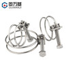 Guwanji 304/201 stainless steel double steel wire hose clamp pipe clamp gas pipe holder water pipe steel structure rubber pipe clamp 304 material 25x2mm 2 pieces