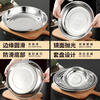Xingfang 304 stainless steel dinner plate shallow basin thickened round plate flat bottom dinner plate dish 20CM