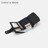 CinvaiKrose Bags Women's Bags Wallet Women's 2025 New Genuine Leather Wallet Niche Design Multi-Card Slot Coin Purse Black