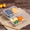 Meiya Disposable Lunch Box Square 750ml*20 Sets for Food Fast Food Packaging Picnic Box with Lid Bowl Microwaveable