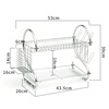 Ou Runzhe dish rack S-shaped double-layer kitchen dish rack drain rack chopstick rack bowl chopsticks bowl plate storage rack
