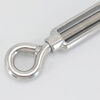 Hasdick Beijing warehouse delivery HKQS-72 304 stainless steel turnbuckle screw open body turnbuckle bolt wire rope tightener tightener tensioner M8 OC type load-bearing 200 kg