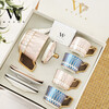 WOOCH Victoria 1 Pot 4 Cups and Saucers Gift Box Light Luxury Afternoon Tea Set New Home Gift Wedding Gift Victoria 1 Pot 4 Cups and Saucers - Brilliant Blue + Red Gift Box