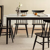Genji Muyu solid wood light luxury dining table oak Nordic dining table simple slate dining table and chairs 1.2 meters four chairs X00S33