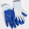 Big Blue Labor Protection Gloves Cotton Yarn Cotton Thread Gloves Construction Site Work Auto Repair Workers Work Gloves (12 Pairs) Ding Qing Dip Wear-Resistant Rubber Coated Style Labor Protection Supplies Gloves Wholesale