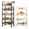 Jiuqiangu multifunctional storage rack floor-standing storage rack mobile storage trolley kitchen vegetable rack snack rack 5717