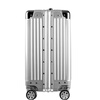 World Geographic pilot stewardess boarding case aluminum magnesium alloy suitcase aluminum frame 18-inch suitcase men's computer password box luxury silver (vertical grain aluminum-magnesium alloy) 18 inches - boarding available
