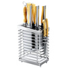 Shuaishi kitchen stainless steel knife holder kitchen knife storage rack chopsticks and spoon utensil storage rack knife holder countertop drain rack