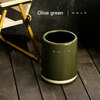 Lazy space simple retro trash can household large capacity open living room bedroom trash can paper basket bathroom trash can retro bucket cream color