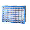 Wenstan 64-grid storage box, divided tool box, building block parts box, wall-mounted drawer-type parts box, blue 520*160*375 WW-126