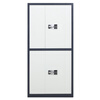 Wanzun double section safe cabinet national security password lock tool cabinet locker gray and white color