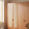 Lin's Home European Simple Rattan Wardrobe Bedroom Household Simple Wardrobe Rental Room Hanging Wardrobe OW1D