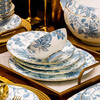 Honglang 2023 new style Chinese tableware and dishes set high-end bone china Jingdezhen new home moving and wedding gift bowls 70 pomegranate flowers (high-end gift packaging)
