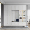 Sofia integrated wardrobe Nordic light luxury bedroom furniture multi-functional storage cloakroom wardrobe Aluminum frame glass door wardrobe Yuan/square meter Klavika series