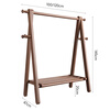 Stable clothes rack floor-standing solid wood coat rack foldable storage rack bedroom clothes rack simple drying 6612H
