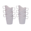 Fully suitable disposable paper cup holder, office saucer, cup holder, boiling water insulation cover, paper cup box, plastic cup cover, gray 12 pack