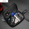 Pu leather car key bag men's multifunctional key cover fashionable women's key bag customization with buckle 9105 black