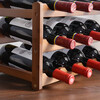Senzhiyun wine rack grid red wine rack ornaments wine rack red wine grid small solid wood wine rack display rack household floor rack two-story 6-bottle wine rack