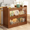 Tangpeng Bamboo Storage Rack Nanzhu Tea Rack Sofa Side Cabinet Rack Home Living Room Kitchen Tea Cabinet Upgraded to deepen 33CM 40 long 3 layers