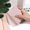 Kangaroo (KANGAROO) small wallet new niche design student Korean version small fresh card holder folding coin purse female small mini pink