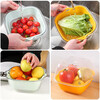 Double-layered vegetable sink drain basket kitchen miscellaneous grains thickening multifunctional living room household fruit plate washing fruit vegetable basket