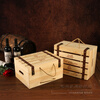 Art Bird Red Wine Wooden Box Six Bottles Red Wine Box Wine Packaging Box Gift Box Hollow Style Universal Version Can Be Customized in Bulk